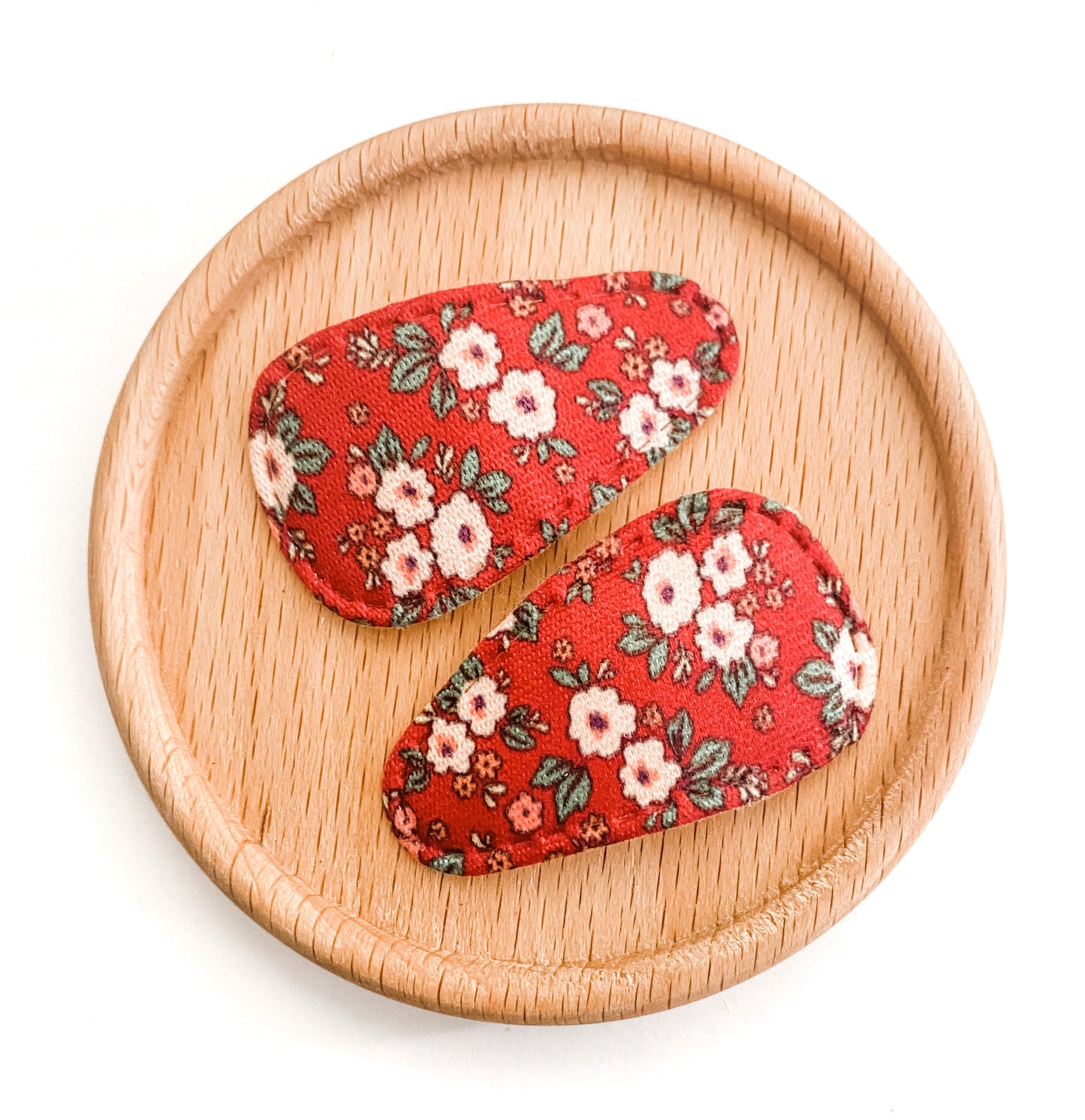 Berries Fabric Snap clip duo