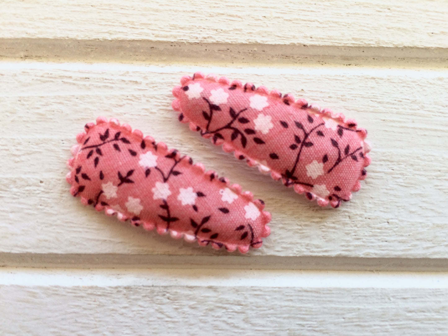 Petite floral baby non-slip hair clips- 5 colours to choose from!