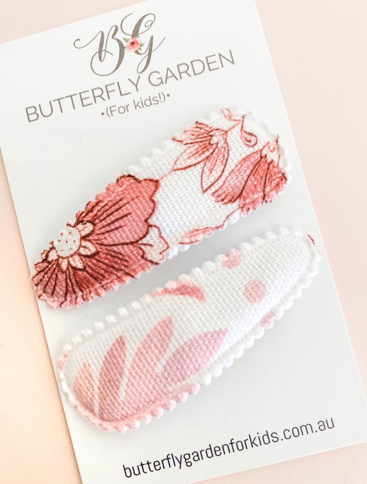 Blush Natives fabric snap clip duo