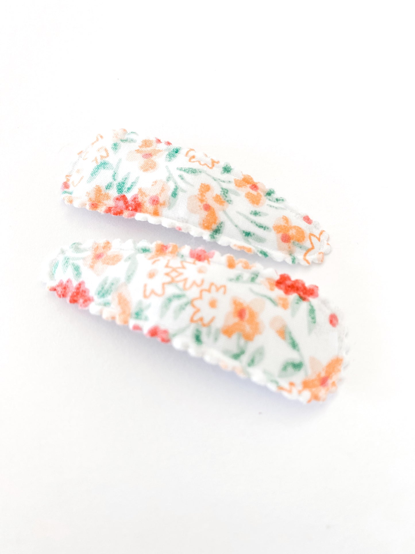 Poppy - Fabric Snap clip duo