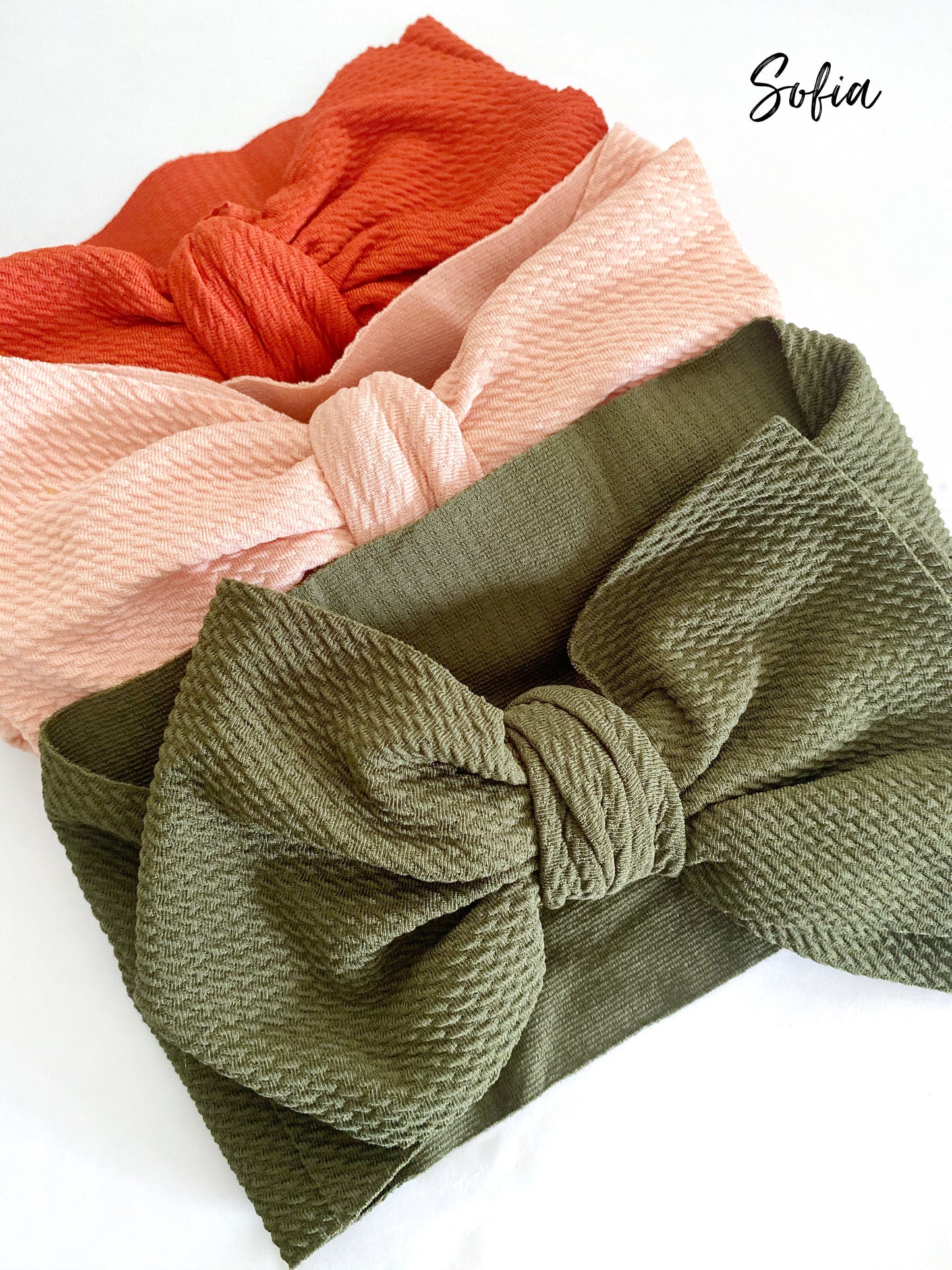 Sofia Big Bow Headwrap- newborn+, 7 colours!