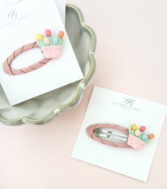 Garden Party snap fringe clip