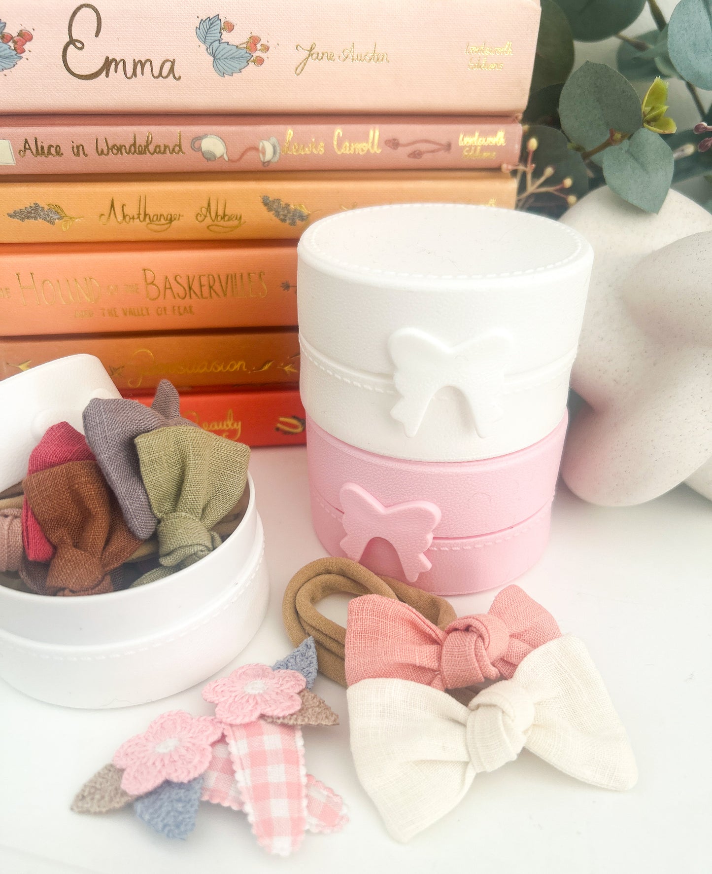 Bowbox - Clip & Bow gift/storage Pink or White