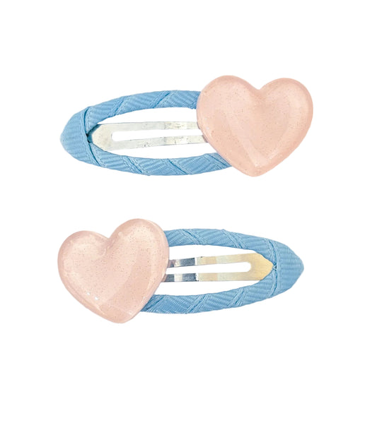 Hearts & Kisses fringe clip duo