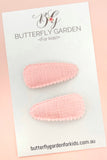 Powder Pink Linen Mini Cotton Snaps