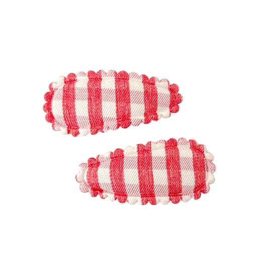 Fuchsia Gingham Mini Cotton Snaps