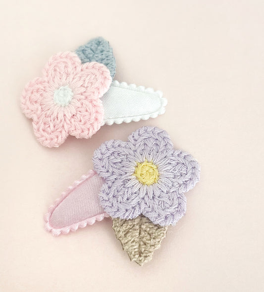 Cottage Blooms baby nonslip clips - Bubblegum