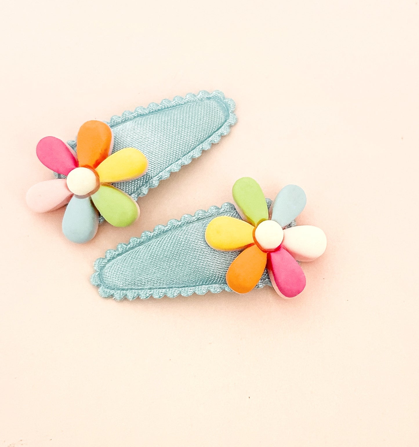 Rainbow Daisy baby nonslip clips- single or pair