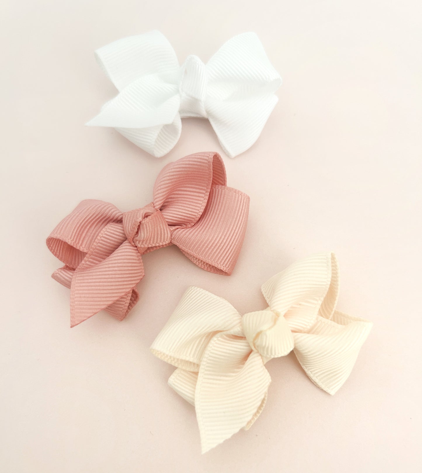 Eden Trio of Mini Bow hair clips - Dreamy