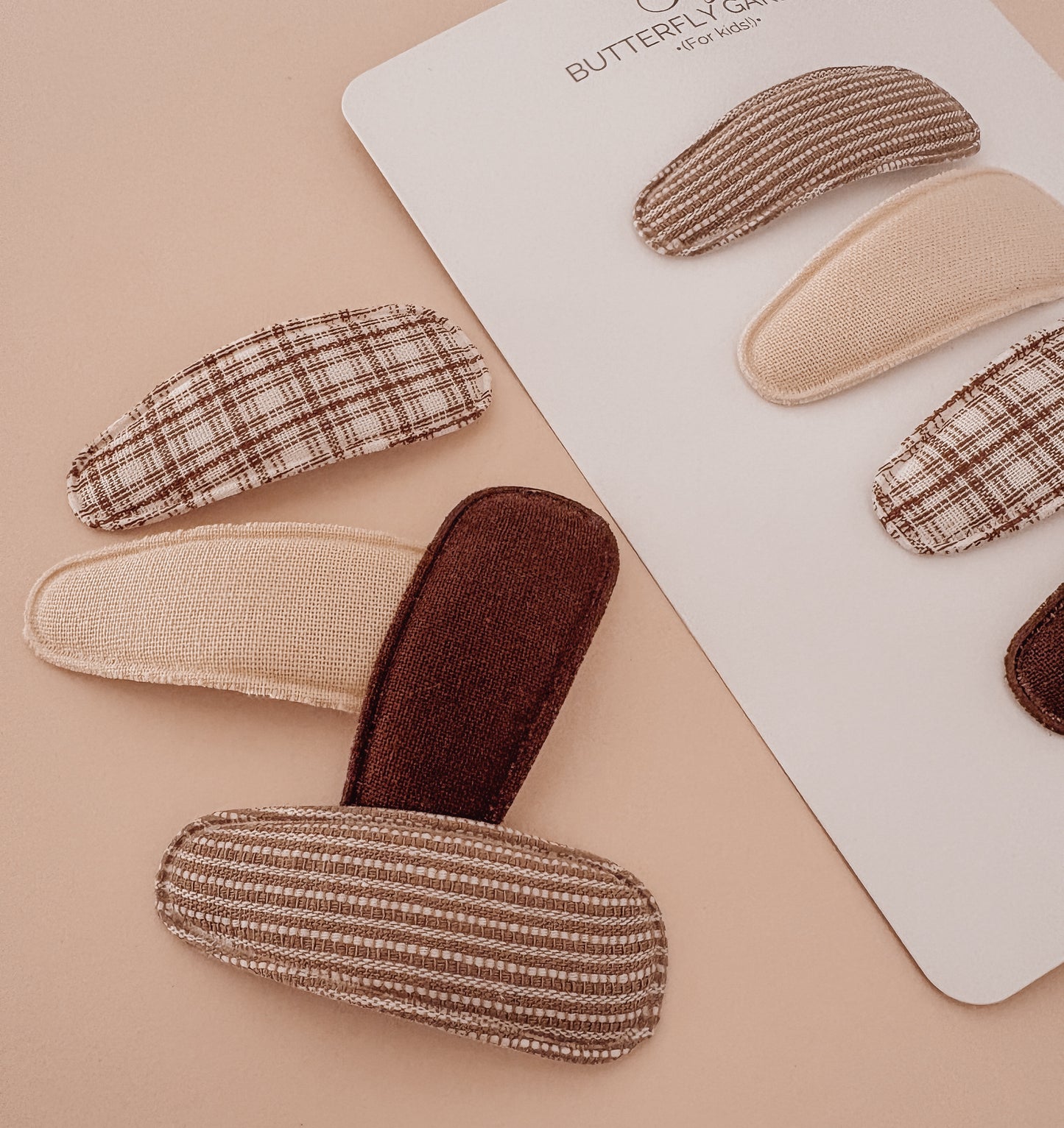 Cozy Neutrals Fabric Nonslip Clip set