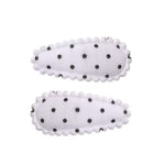 Classic Polkadots mini cotton snap clips