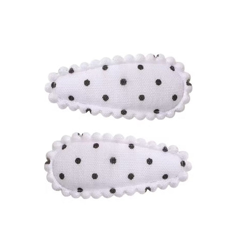 Classic Polkadots mini cotton snap clips