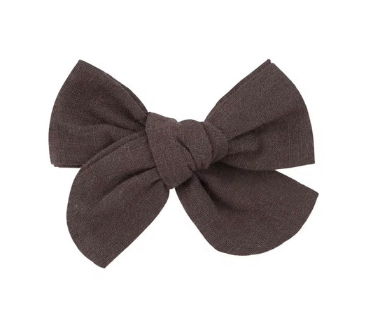 New! Chocolate classic bow hair clip