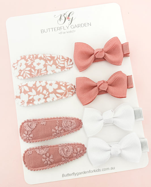 Blush Blossoms Twinset - Fringe Clips