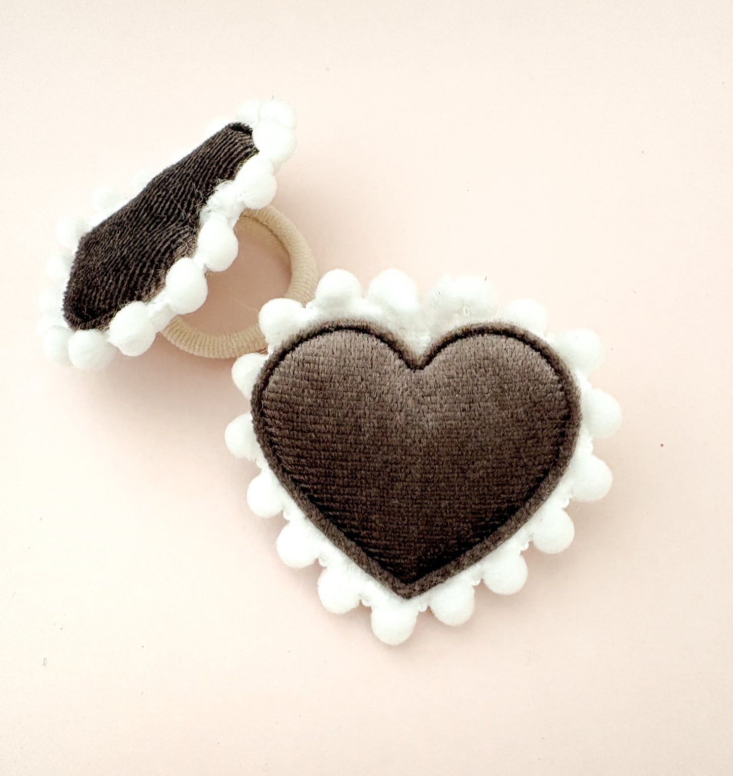 Petite Hair Ties- chocolate hearts