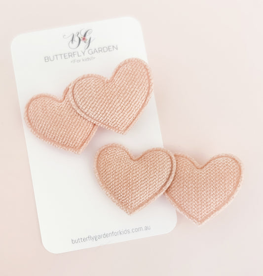 Twin Hearts nonslip clip pair
