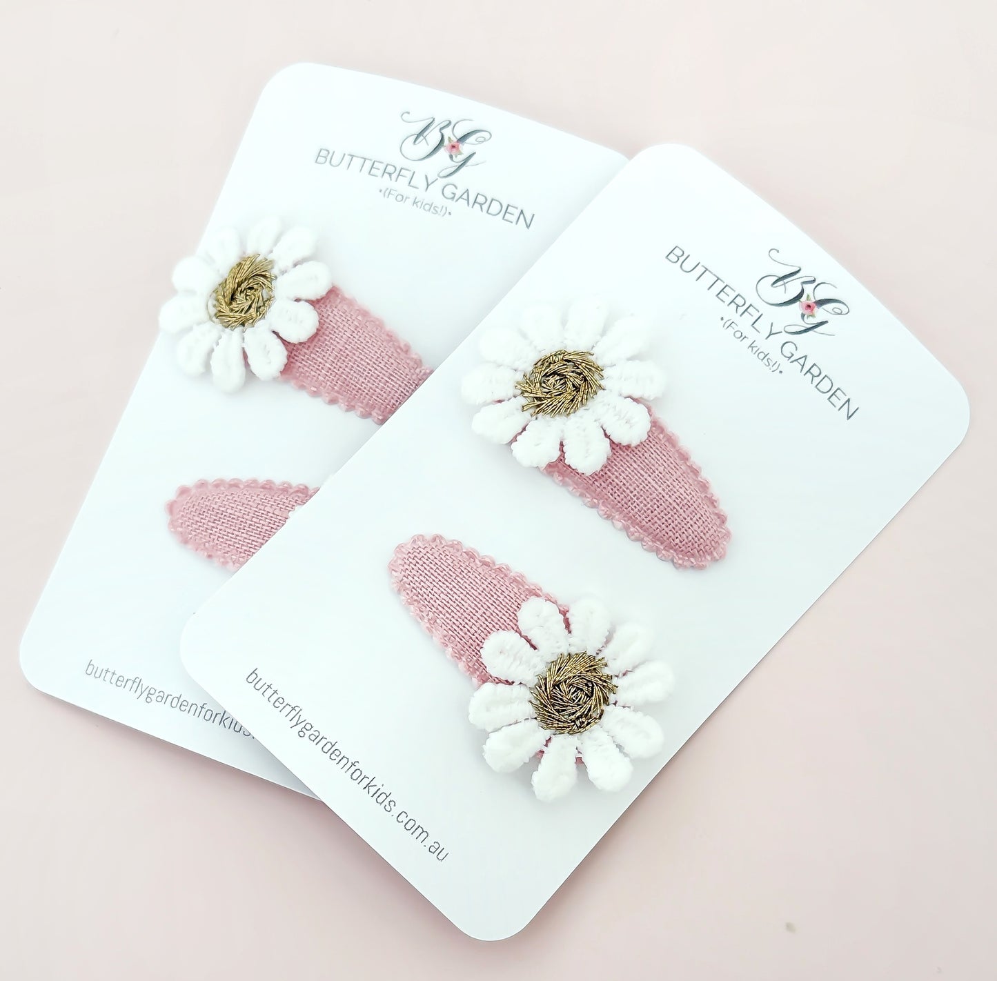 Signature Daisy baby nonslip clips - strawberry
