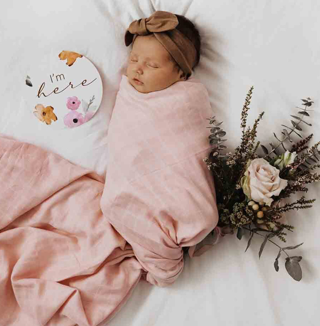 Snuggle Hunny Musk Pink Organic Muslin Wrap