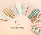 Fawn Polkadots fabric snap clip duo