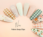 Lorelei fabric snap clip duo