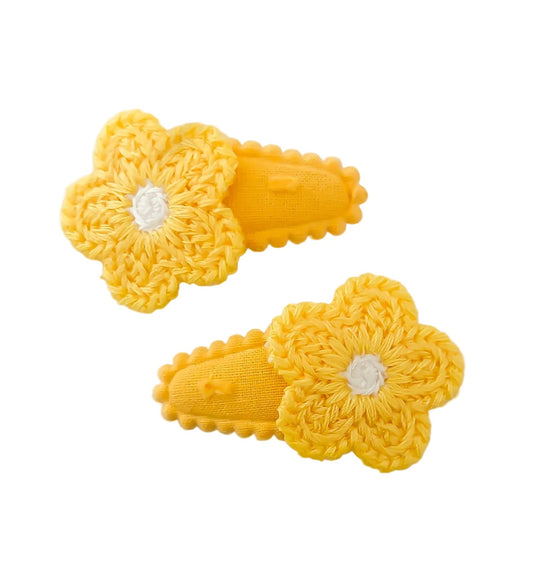 Bobbie Blossoms baby nonslip clips - Lemon