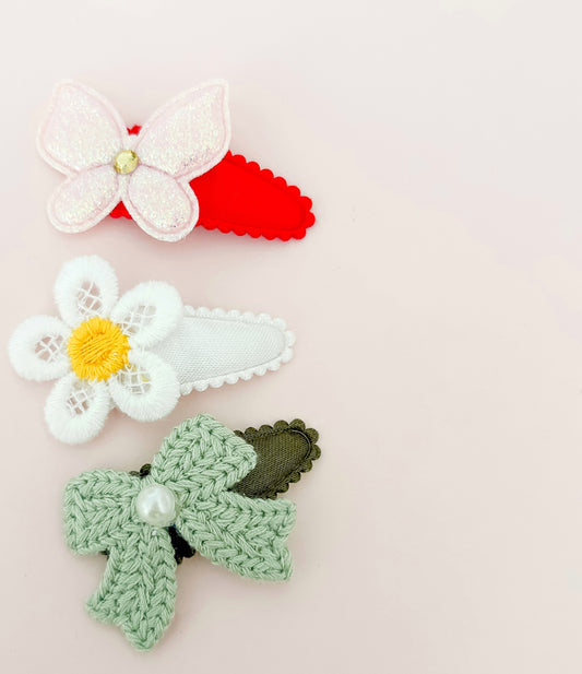 Noelle Baby nonslip clip trio