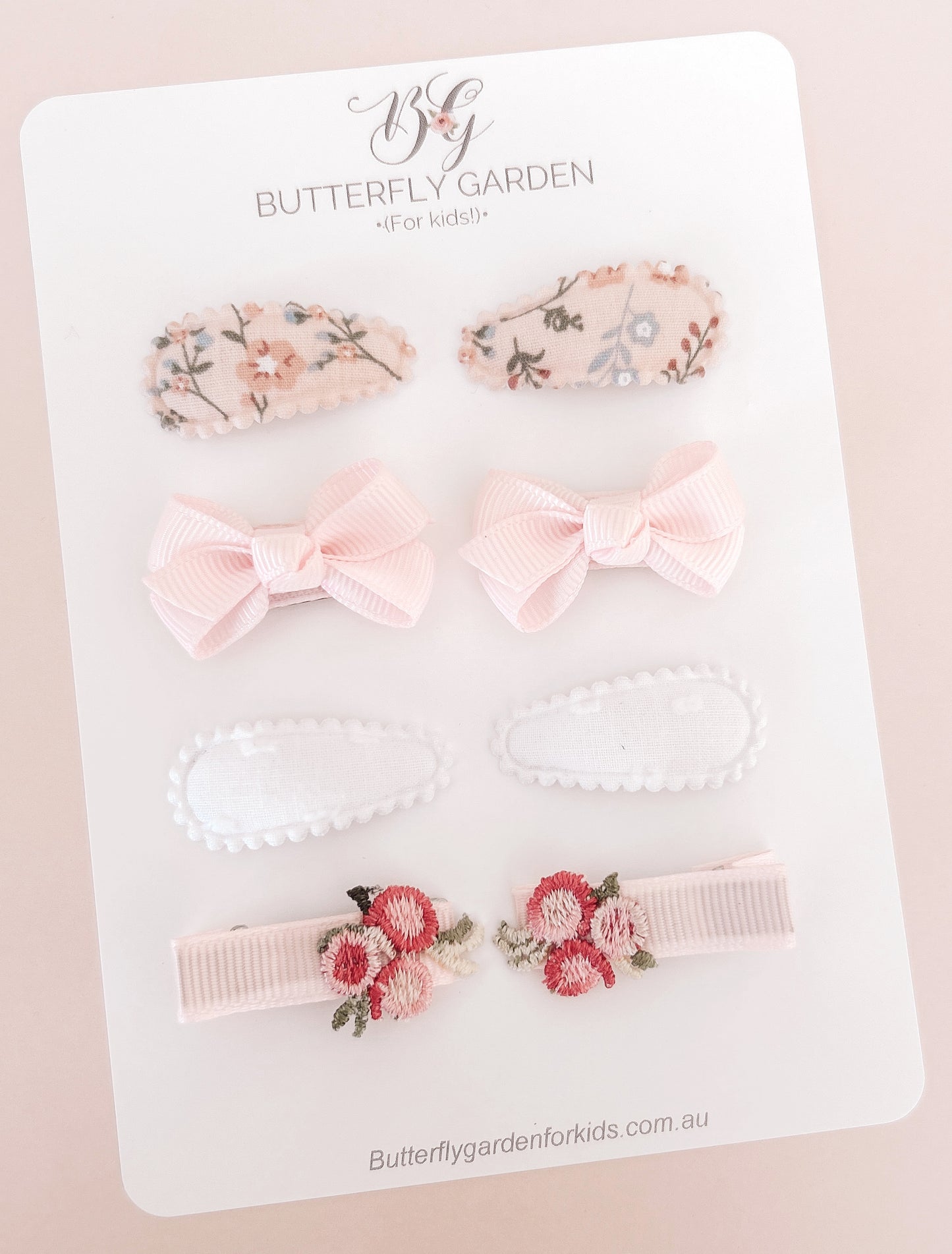 Pink Twinset - baby nonslip clips Essentials pack