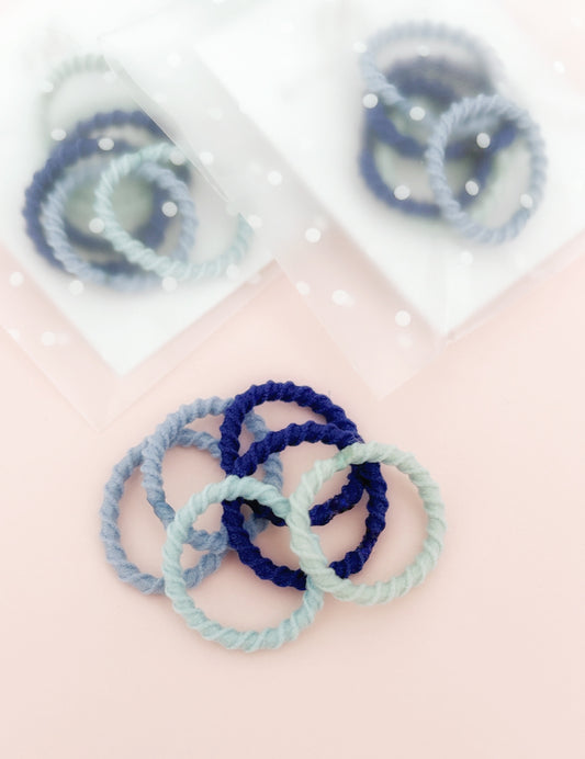 A Sea of Blue mini hair ties - set of 6