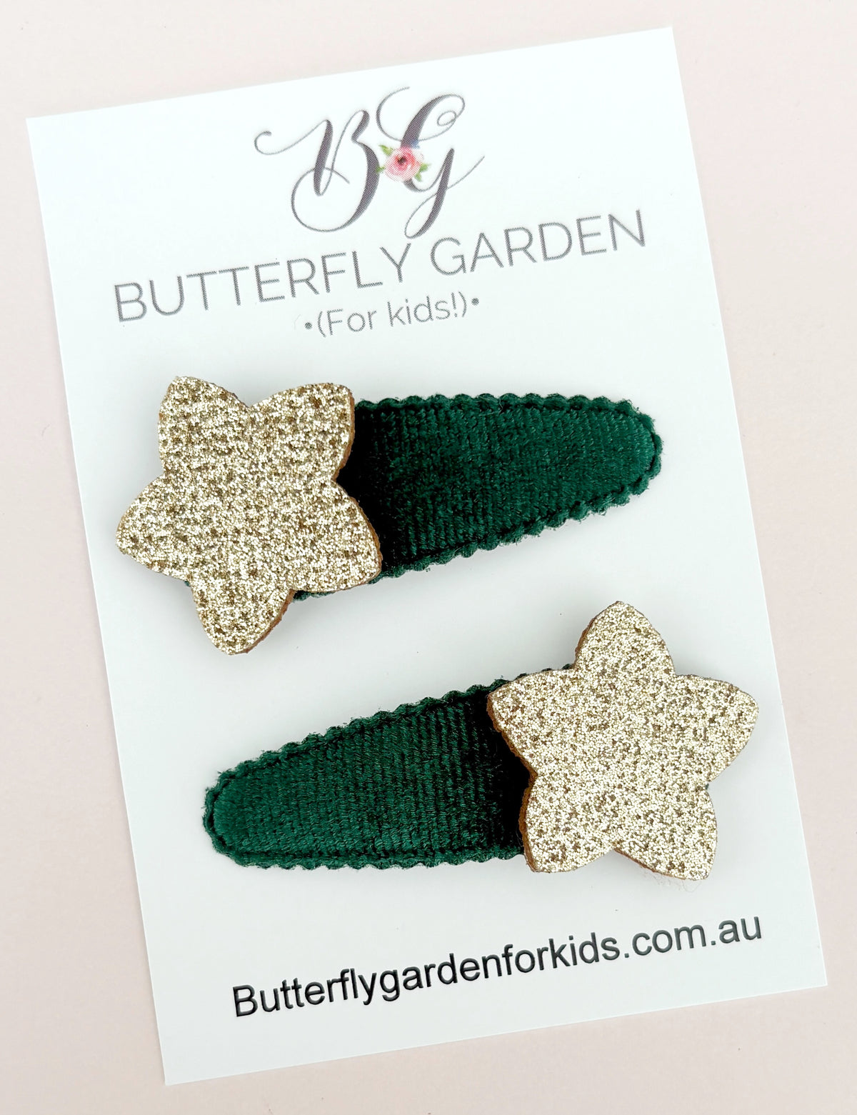 Velvet Stars snap clip duo's - 2 colours to choose from