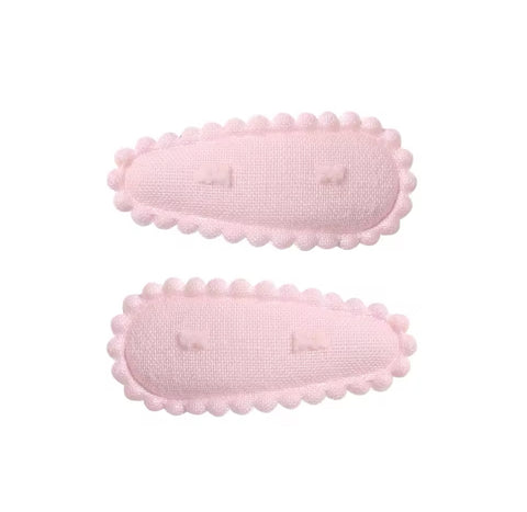 Soft Pink Pompom Mini Cotton Snaps