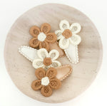 Honey & Cinnamon Blooms - baby nonslip clip duo