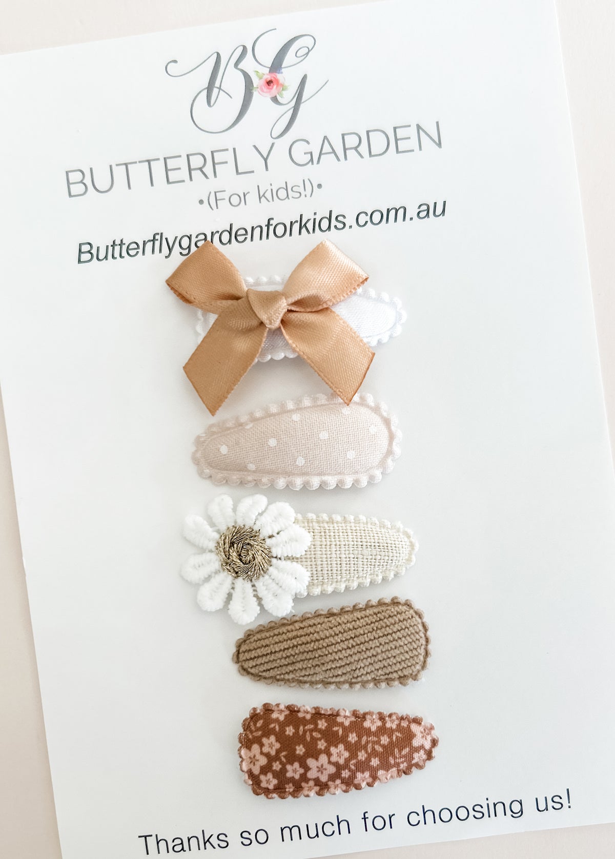 Essentials Baby Nonslip Clip set- Neutrals – Butterfly Garden (for kids!)