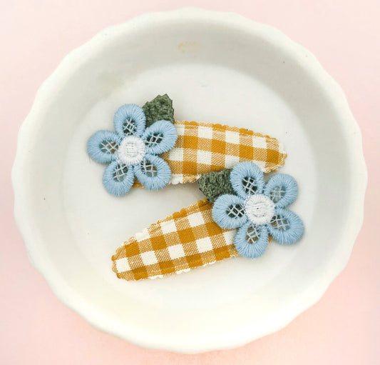 Cottagecore nonslip clips - Bluebells