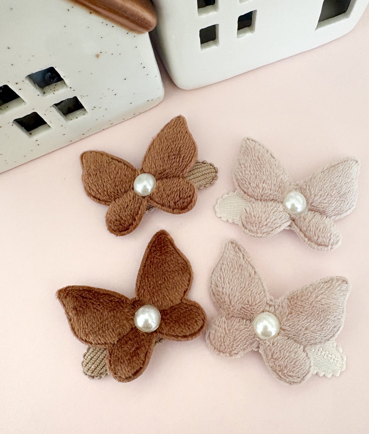 Velvet Butterflies baby nonslip clips- pair or set of 4.