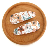 Winter Watercolours fabric snap clip duo