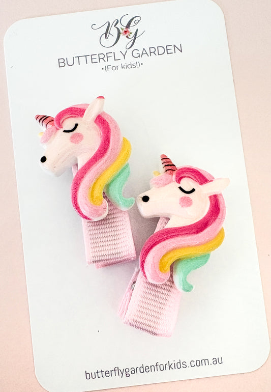 Unicorn Fringe Clip pair