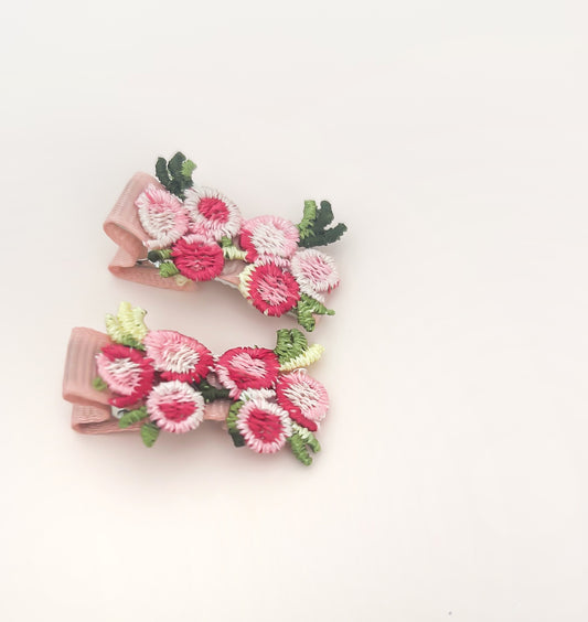 Sasha Mini Fringe Clips - pink or lilac