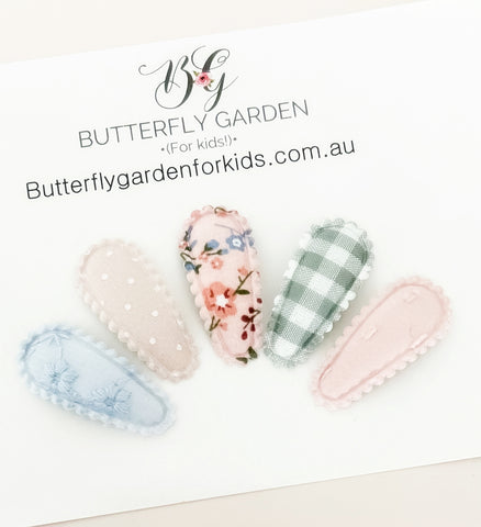 Chlea Mini Cotton Snap Clip set