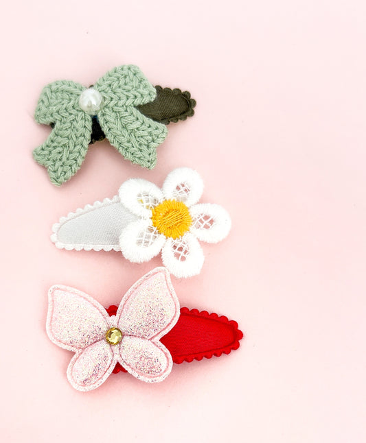 Noelle Baby nonslip clip trio