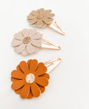 Bronte layered flower clips - 3 colours