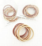 Blonde neutrals medium hair ties - pack of 6