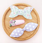 Lavender Fields bows -    baby nonslip clip trio