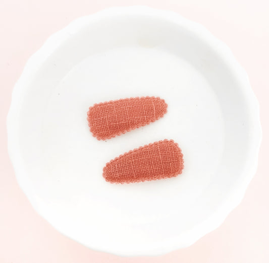 Dark Blush linen Mini Cotton Snaps