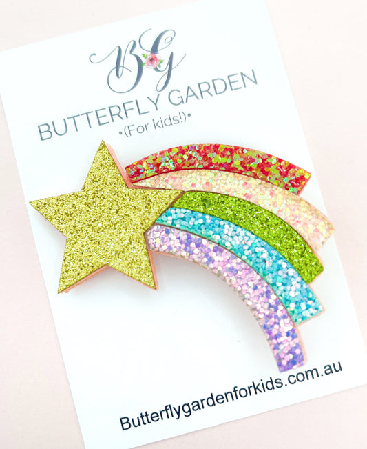 Rainbow Star nonslip girls clip