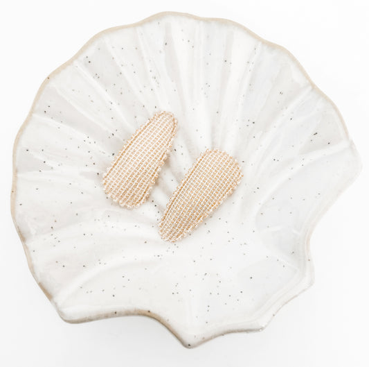 Soft Gold Shimmer Mini Cotton Snaps