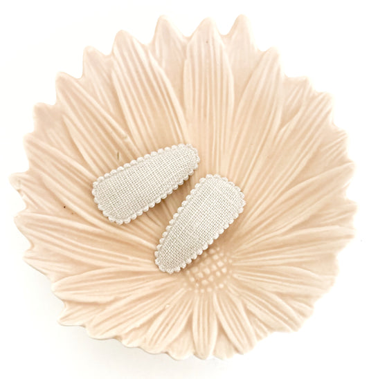 Ivory Linen Mini Cotton Snaps