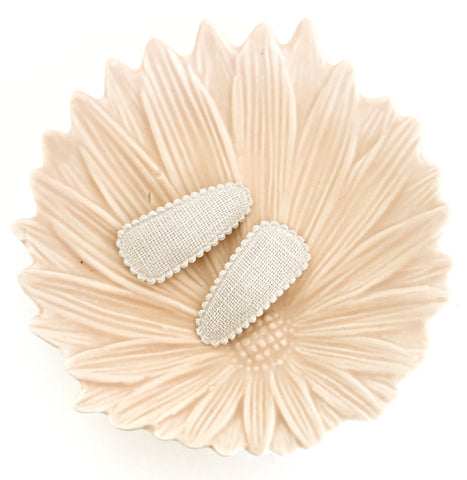 Ivory Linen Mini Cotton Snaps