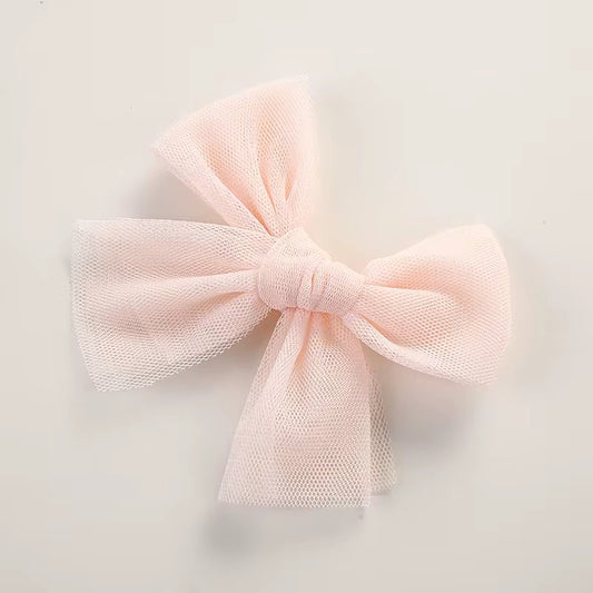 Lola tulle bow - Soft Peach