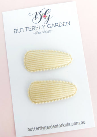 Butter Yellow cord Mini Cotton Snaps