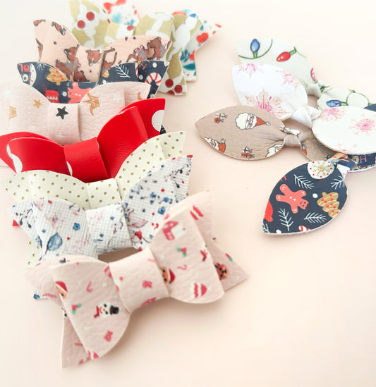 Christmas Bow Clips Mystery packs - Choose from Baby or Girls nonslip clips